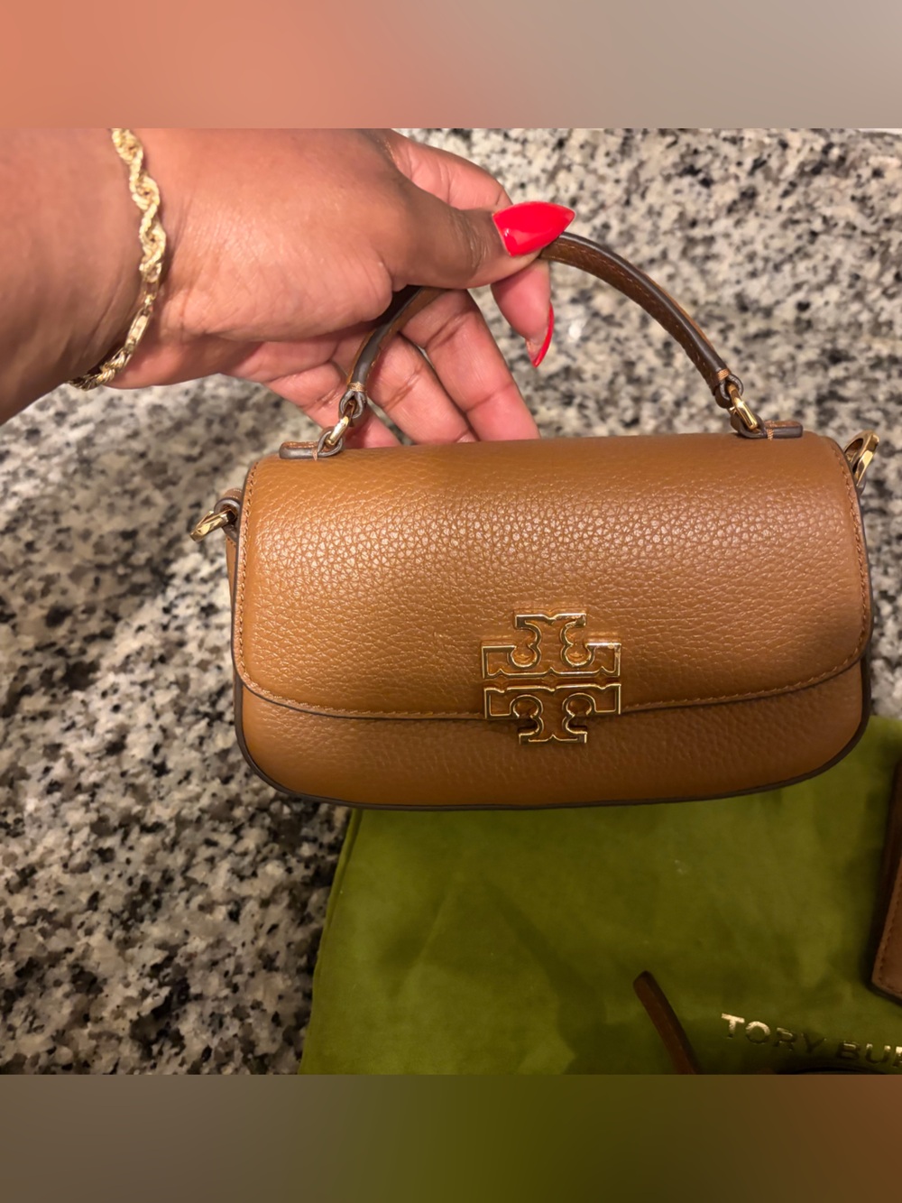 Tory Burch Tan/Brown Leather Crossbody with Card Case - Picture 7 of 13